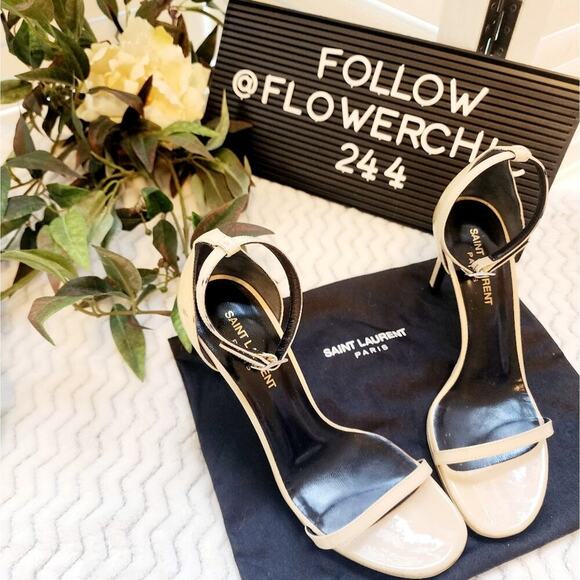 SAINT LAURENT ADJUSTABLE STRAP HEELS SIZE 36.5 (US6) - Picture 1 of 9